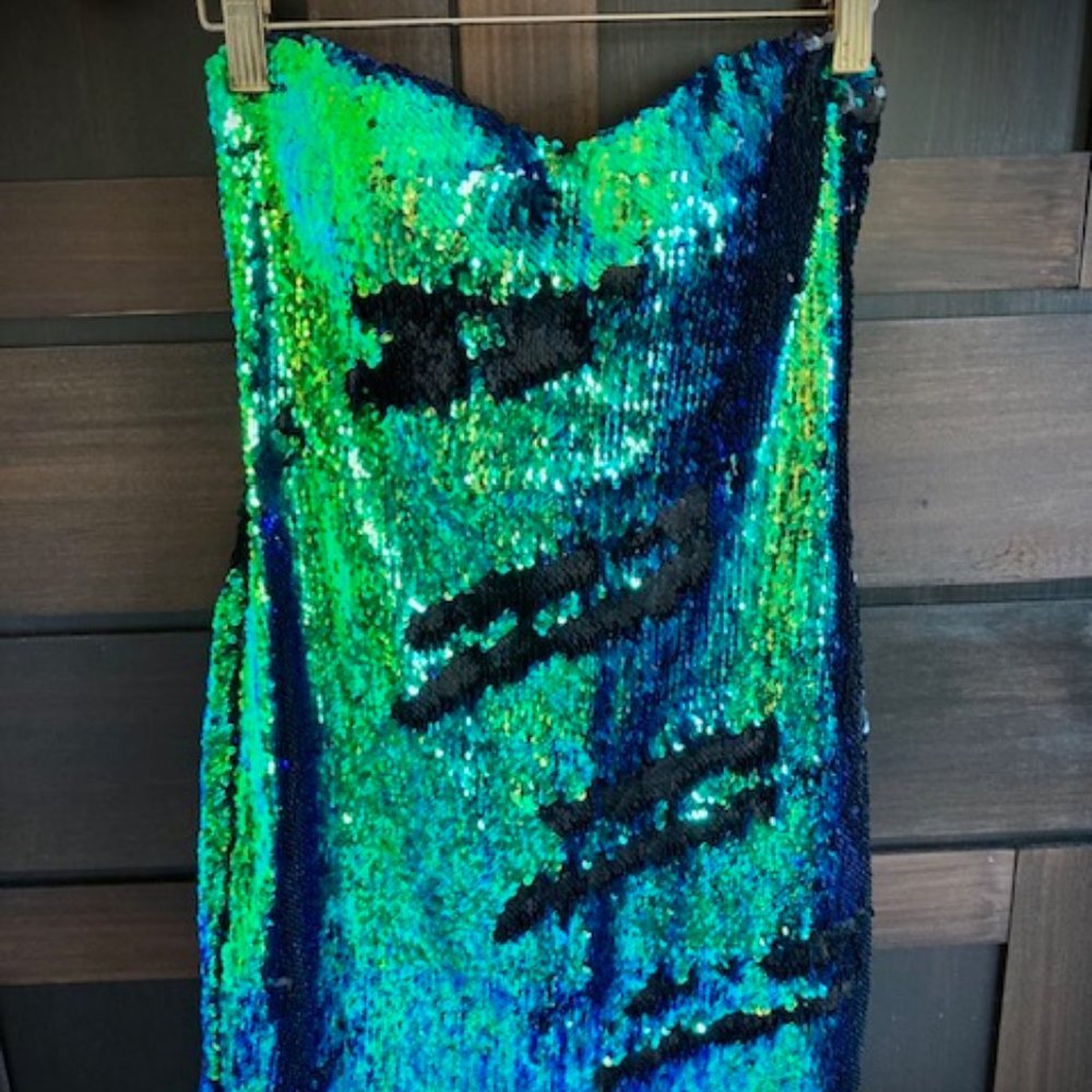 Sequin Cocktail Dress, Strapless